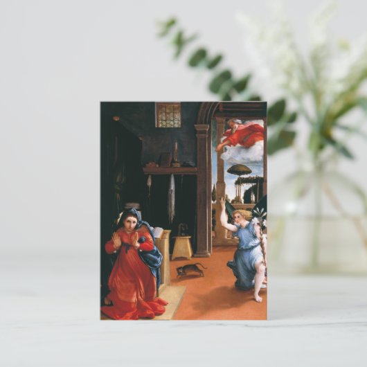 BOODSCHAP VAN RECANATI door Lorenzo Lotto Briefkaart (Staand voorkant)