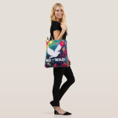 Boodschap van Vrede: Duik over krans Canvas tas (Op model)
