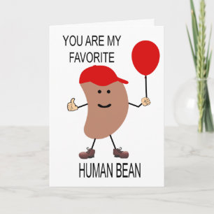 boodschap Verjaardag Kaart Human Bean