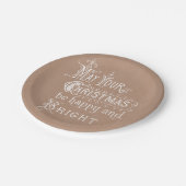 boodschap White voor Kraft-kerst Papieren Bordje (Gekanteld)