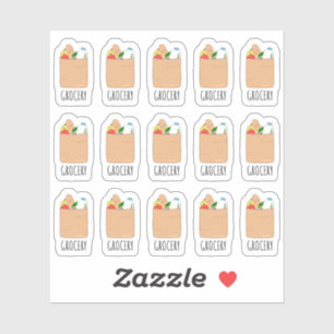 Boodschappen Tas Dagelijkse Winkel Planner Sticker