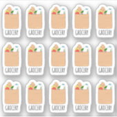 Boodschappentas Dagelijkse boodschappenplanner Sticker (Voorkant)