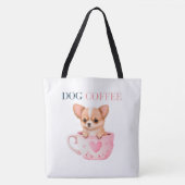 Boodschappentas Hond Koffie Draagtas (Voorkant)