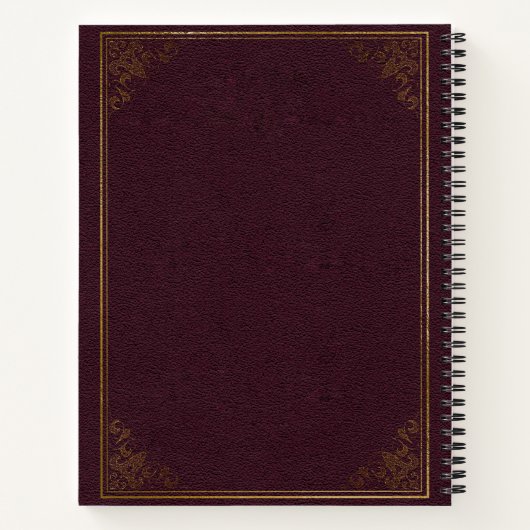 boodschapper voor een lederboekweddenschap notitieboek (Achterkant)