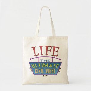 Boodschaptas om je pro-life overtuiging te delen. tote bag