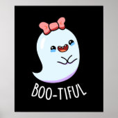 Booful Funny Girly Halloween Ghost Pun Poster (Voorkant)