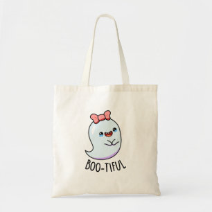 Booful Funny Girly Halloween Ghost Pun Tote Bag