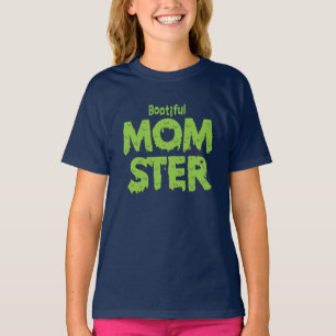 Booful Momster mama Funny Halloween Puns T-shirt