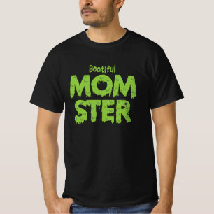 Booful Momster mama Funny Halloween Puns T-shirt