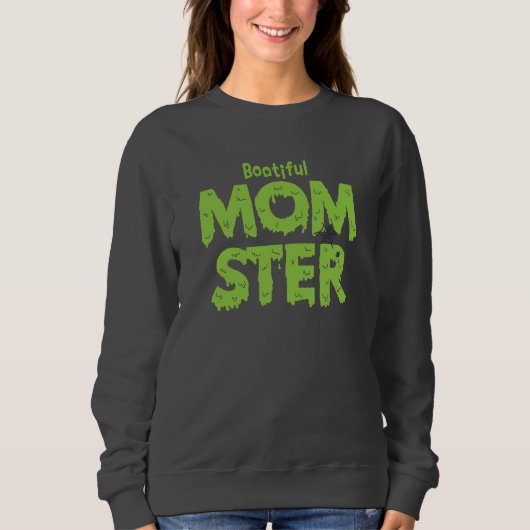 Booful Momster mama Funny Halloween Puns Trui (Voorkant)