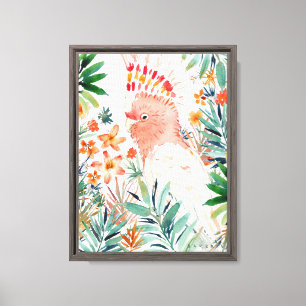 BOOFUS de roze kaketoe Canvas Afdruk