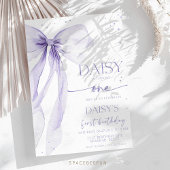 Boog 1e verjaardag Coquette Uitnodiging