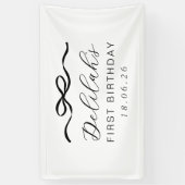 Boog 1e verjaardag spandoek (Verticaal)