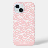  boog aangepaste naam roze Case-Mate iPhone case (Achterkant)