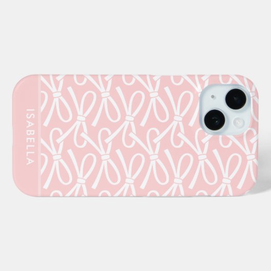 boog aangepaste naam roze Case-Mate iPhone case (Achterkant (horizontaal))