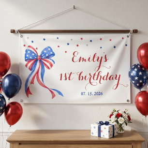 Boog Amerikaanse 4 juli Thema Verjaardag Spandoek