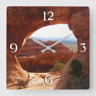 Boog Ar I in Arches National Park Vierkante Klok