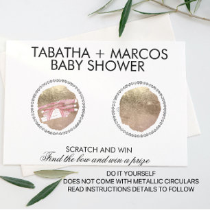 Boog Baby Shower Spel Reveal DIY Krabkaart Aankondigingskaart