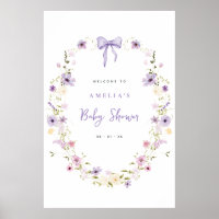 Boog babyshower download welkomstbord poster