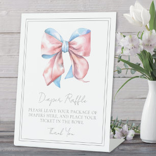 Boog Babyshower Enclosurekaart Luiers Raffle Reclamebord Met Voetstuk