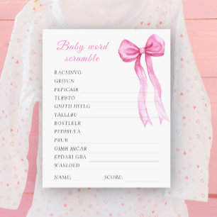 Boog babyshower Woord kluwen babyshower spel