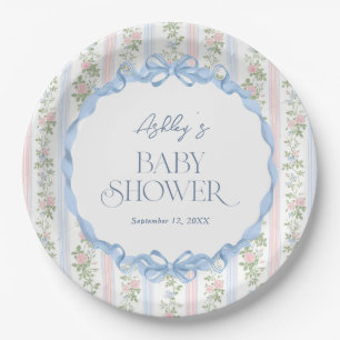 Boog Bloemen Rozen  Baby shower Papieren Bordje