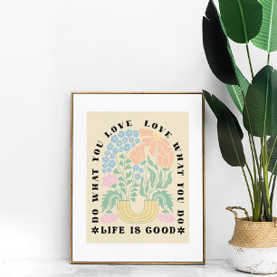 boog bloemig Inspirerend Quote Poster