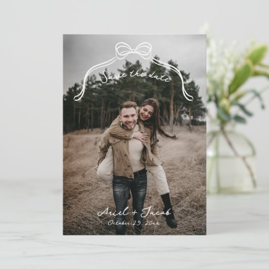 Boog Bruiloft Bewaar de datum Save The Date (Staand voorkant)