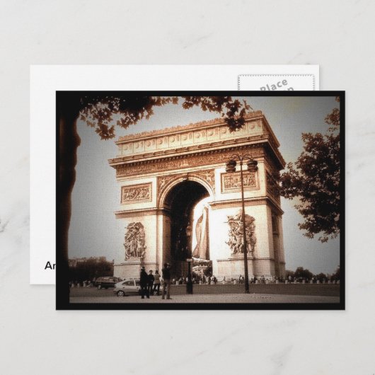 boog de triomphe briefkaart (Voorkant / Achterkant)