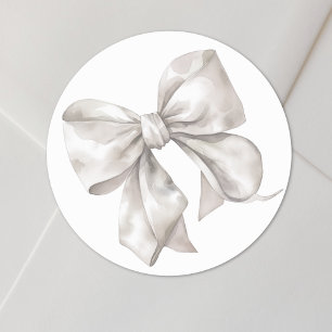 Boog Eenvoudige Bruiloft Of Baby Shower Ronde Sticker