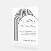 Boog Eenvoudige Minimale Ringen Warming Bruiloft Acryl Bord (Hoek)