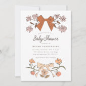 Boog en Bloemen Baby shower Uitnodiging (Voorkant)