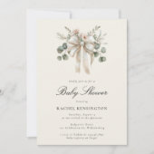 boog eucalyptus bloemig Baby shower Kaart (Voorkant)