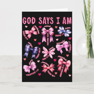 Boog God Zeg Ik Ben Christelijk Meisje Tiener Vrou Kaart