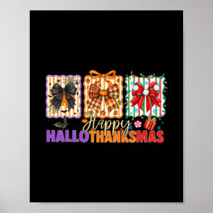 Boog Halloween Dankdag Kerstmis Gelukkig Hallot Poster