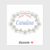 Boog, Hart, en Bloemenwijnstok Sticker (Vel)