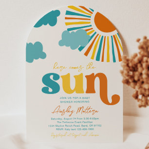 Boog Hier Komt De Zon Baby Shower Uitnodiging