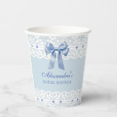 Boog Kant Iets Blauw Vrijgezellenfeest Papieren Bekers (Voorkant)