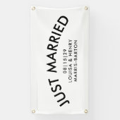 Boog moderne net getrouwde auto spandoek (Verticaal)