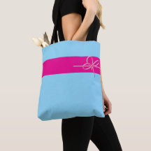 Boog op roze tote