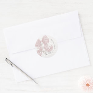 Boog Parel Meisje Baby Shower Ronde Sticker