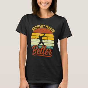 Boog Pijl Boogschieten Retro Vintage Boogschieten  T-shirt