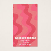 Boog Retro Waves Oorbel Ketting Sieraden Display Visitekaartje (Achterkant)