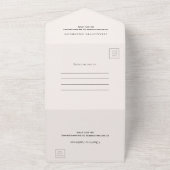 Boog roze beige crème Vrijgezellenfeest rsvp All In One Uitnodiging (Buitenkant)