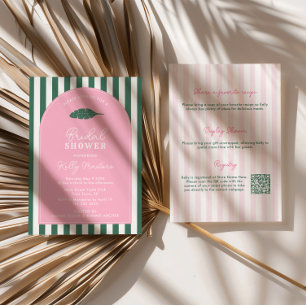 Boog Roze En Groen Bruidsfeest Beverly Hills Kaart