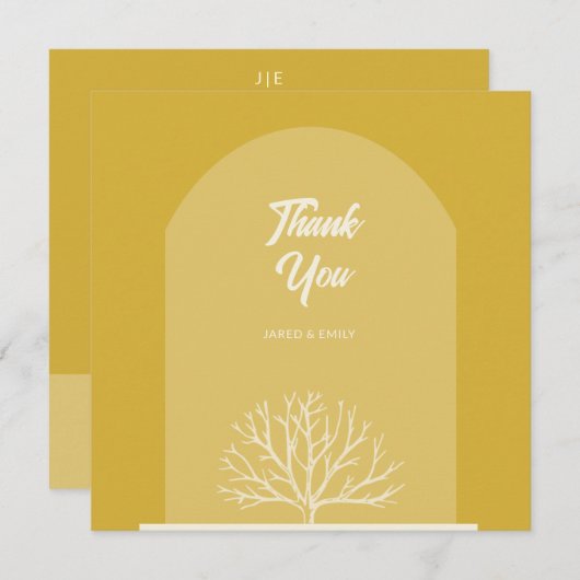 Boog Stijl Natuur bruiloft Dank u kaart (Voorkant / Achterkant)