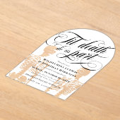 Boog tot de dood doen ons deel skelet bruiloft acryl uitnodigingen (Laagn)