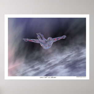 Boog van een duiker poster