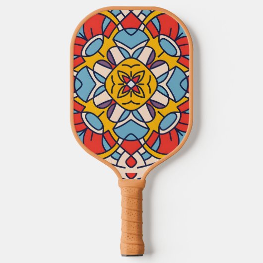 Boog van mozaïek pickleball paddle (Voorkant)