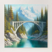 Boogbrug over Mountain Stream Jigsaw Puzzel (Verticaal)